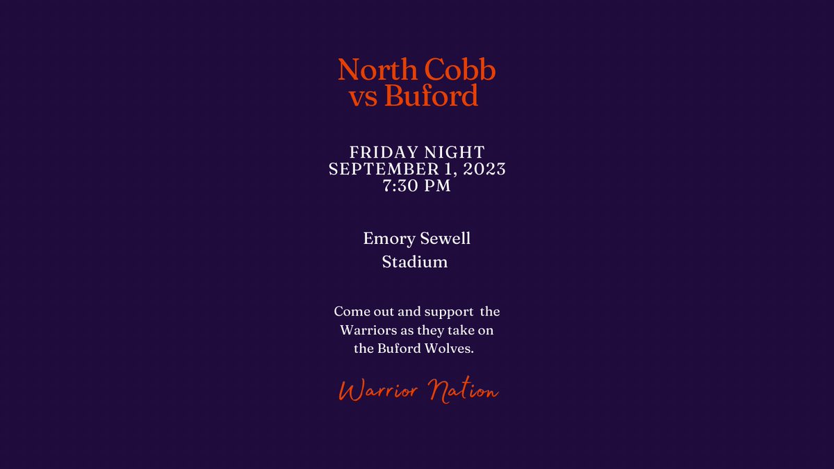 North Cobb vs Buford - Tonight