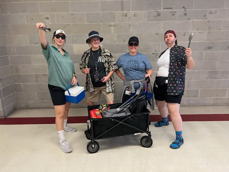 BGreenlhs's tweet photo. Friday Night Lights mean another #LHSSpiritDays dress-up. Soccer Moms vs BBQ Dads. #LHSFCS showed up and are ready to cookout for @LHSFball tonight!
@MsWinstonLHS @MsFoxLHS @coach_true @lisdcte @LewisvilleHS @drlancasterdc @KBradshaw1989 https://t.co/9jH5KCz2ZD