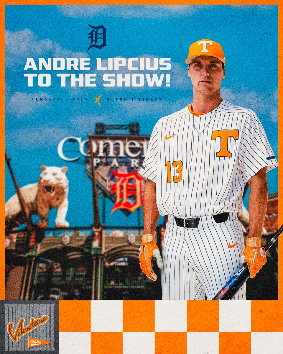 ICYMI: #VFL Andre Lipcius has been called up by the <a href="/tigers/">Detroit Tigers</a> and could make his <a href="/MLB/">MLB</a> debut as early as tonight against the Chicago White Sox!

📰 1tn.co/LipciusMLB

#GBO // #OTH // #VolsInTheMLB