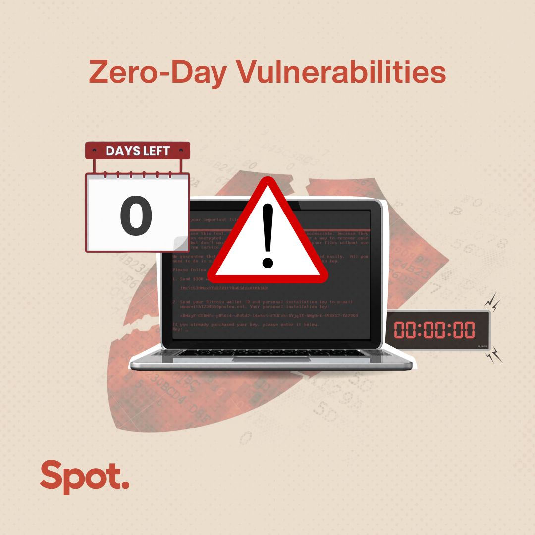 SpotTheBug's tweet photo. Zero-day Vulnerabilities are secret flaws in software that hackers exploit before developers even know they exist. Here's what you need to know:
🧵

#CyberSecurity #CyberAware #cybersecuritytips #cybercrime  #CybersecurityInsights #ZeroDayVulnerabilities #StaySecureWithSpot https://t.co/jNEfln9zHi