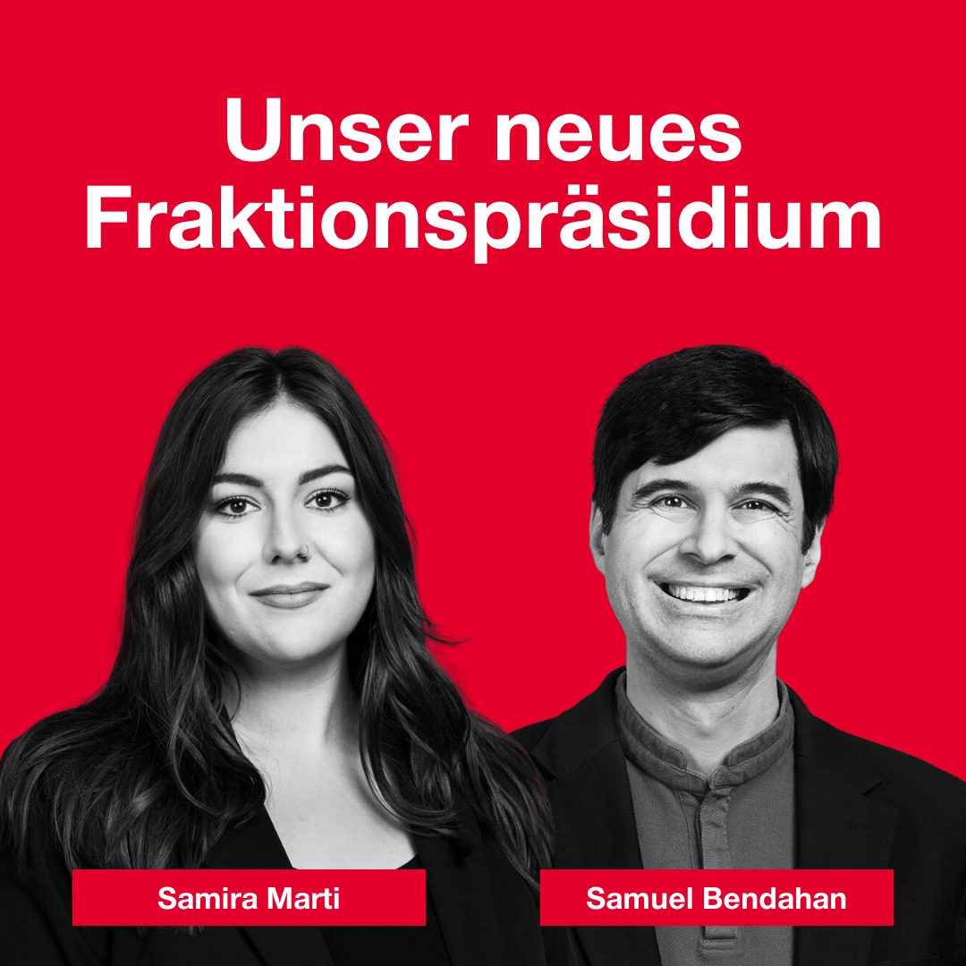 SP Schweiz (@spschweiz) on Twitter photo Unsere Bundeshausfraktion hat ein neues Co-Präsidium: @SamiraMarti und Samuel <a href="/bendahan/">Samuel Bendahan</a> folgen auf <a href="/NordmannRoger/">Roger Nordmann</a>, der das Amt nach fast acht Jahren abgibt. Wir danken ihm für seine grosse Arbeit und gratulieren dem neuen Co-Präsidium herzlich zur Wahl! 🥳 🌹 Unsere Bundeshausfraktion hat ein neues Co-Präsidium: @SamiraMarti und Samuel <a href="/bendahan/">Samuel Bendahan</a> folgen auf <a href="/NordmannRoger/">Roger Nordmann</a>, der das Amt nach fast acht Jahren abgibt. Wir danken ihm für seine grosse Arbeit und gratulieren dem neuen Co-Präsidium herzlich zur Wahl! 🥳 🌹