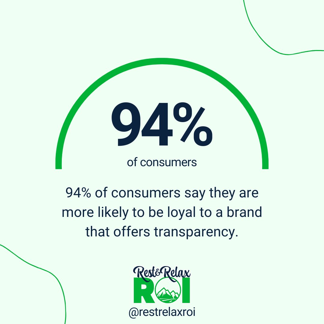 restrelaxroi's tweet photo. Transparency is key to building trust with your audience.

#digitalmarketing #rvpark #rv #rvmarketing #marketing #marketingagency #rvparketing #rvparkmarketing #RnRROI #restrelax #rvresort #rvcampground #m5system #retargeting #marketingautomation #socialmediamanagement https://t.co/QmSIJ7ZWf4