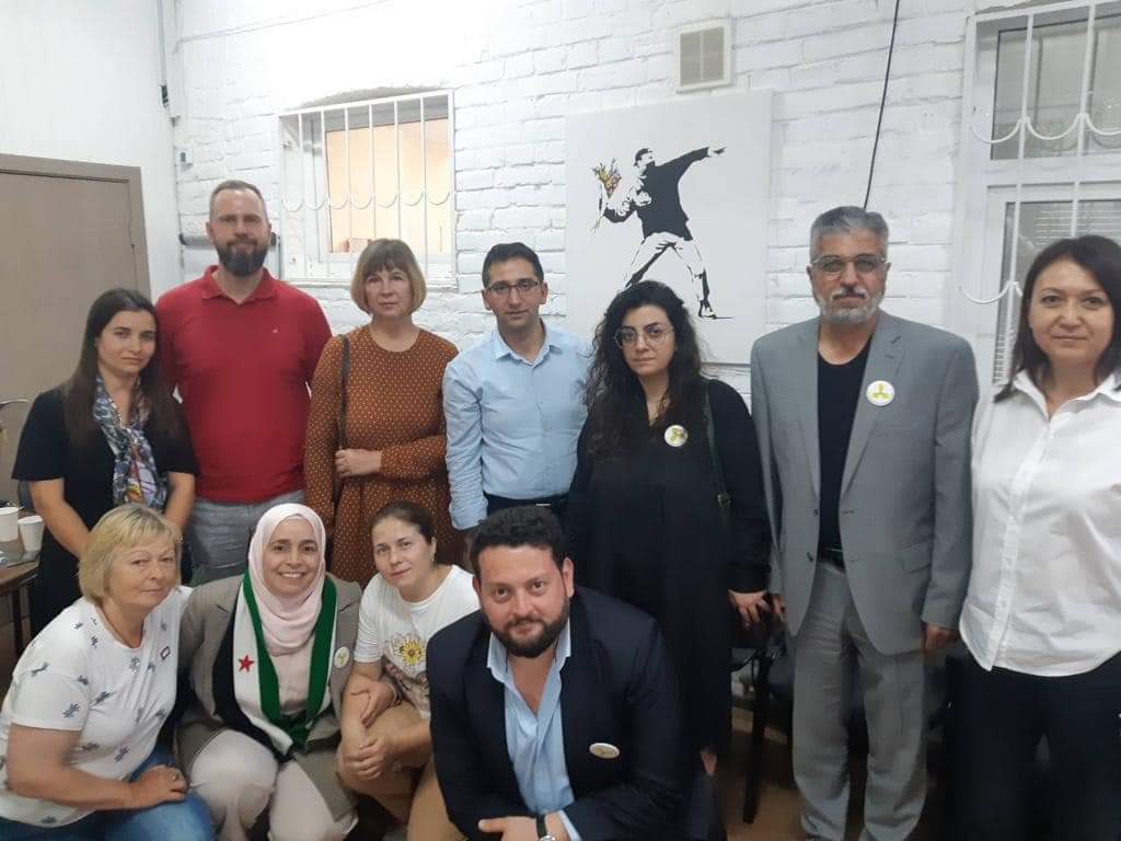 AminaKhoulani's tweet photo. In UkraineI met with the families of detainees and survivors at center for civil liberties @ccl_ua we have been shared the same pain and enemy #Russia also we have hope and courage to cooperate for freedom and justice to our detained loved ones #SyriansInUkraine
@FamiliesSyria https://t.co/zqNBXuf7Mm