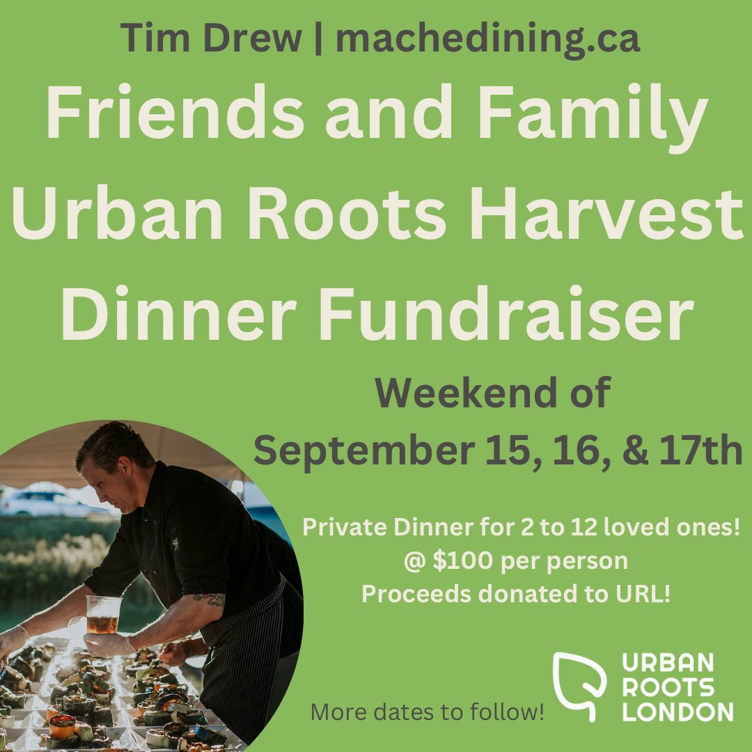 📣 More dates available! 📣 Book a private dinner by Chef Tim Drew in your own home for Sept 15th, 16th, or 17th! Sign up at the following link to enjoy the end of summer bounty with an intimate dining experience eventbrite.ca/e/701061703427…