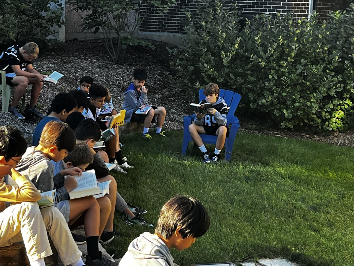 Perfect day for reading in the courtyard! #d15.