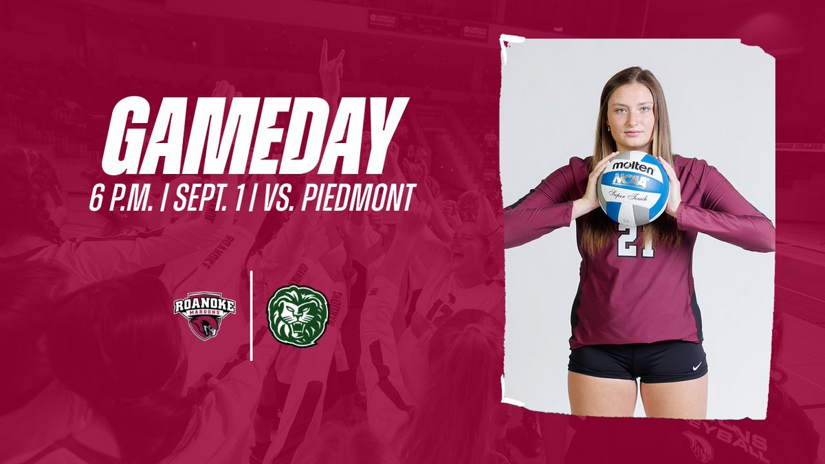 Roanoke Maroons (@rcmaroons) on Twitter photo IT'S GAME DAY! Your <a href="/RoanokeVB/">Roanoke College Women's Volleyball</a> team opens the 2023 season on the road at the annual Cougar Classic hosted by Averett in Danville. The Maroons take on Randolph and Piedmont on Day 1! #GoNoke
🏐➡️ Cougar Classic
⌚️ 4/6 p.m.
📍 Danville, Va.
📺📊 Links on RoanokeMaroons.com IT'S GAME DAY! Your <a href="/RoanokeVB/">Roanoke College Women's Volleyball</a> team opens the 2023 season on the road at the annual Cougar Classic hosted by Averett in Danville. The Maroons take on Randolph and Piedmont on Day 1! #GoNoke
🏐➡️ Cougar Classic
⌚️ 4/6 p.m.
📍 Danville, Va.
📺📊 Links on RoanokeMaroons.com