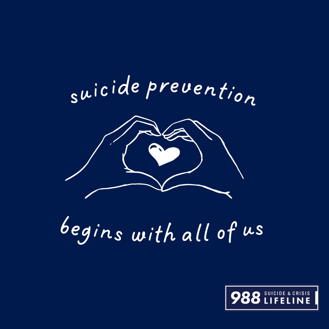 Today marks the first day of #SuicidePreventionMonth, and suicide prevention begins with all of us. Learn the risk factors and warning signs, and join us this month as we share suicide prevention resources, information, and more. 💙