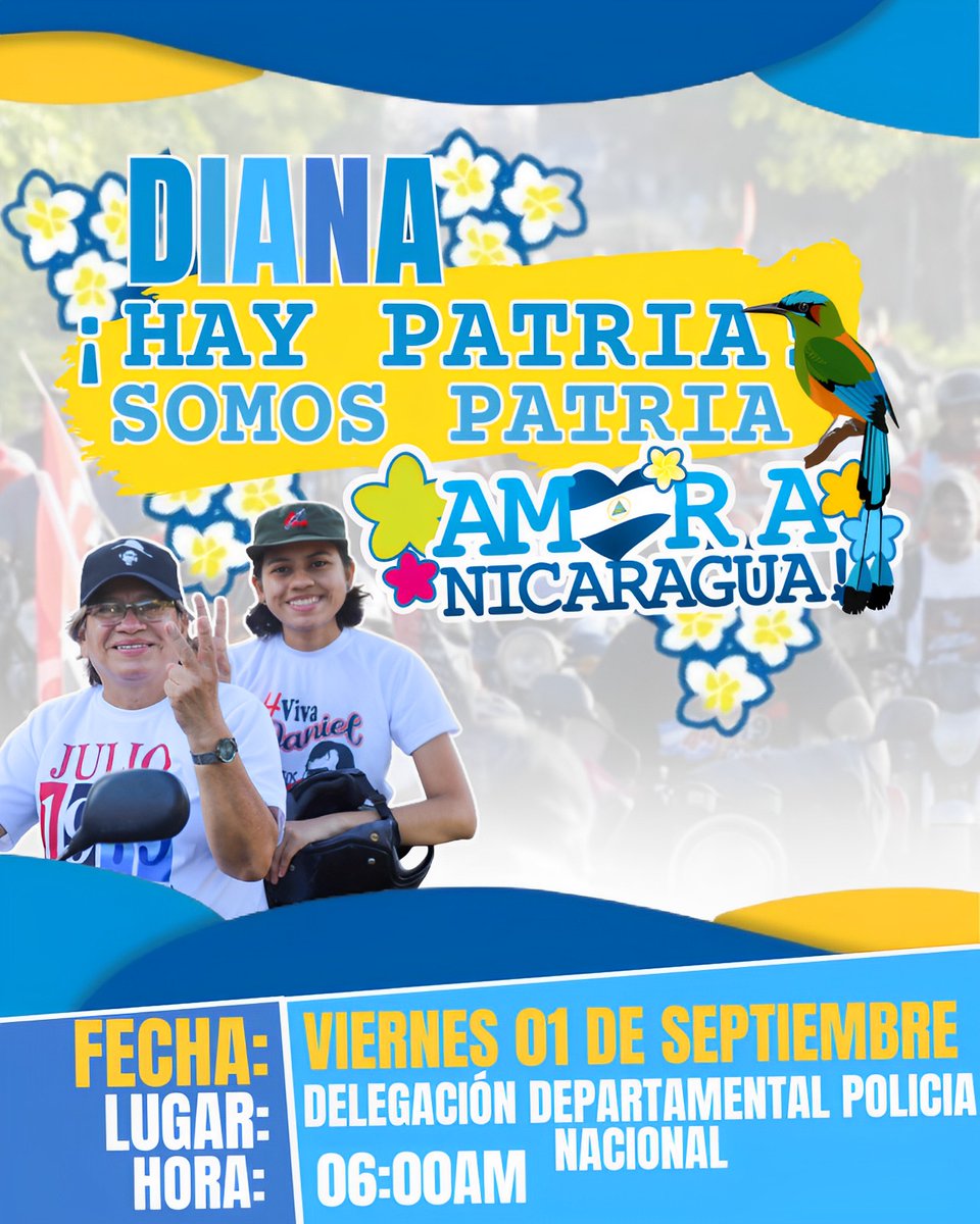 Iniciamos en grande dándole la bienvenida a Septiembre Victorioso🇳🇮🇳🇮🇳🇮 #PatriaBenditayLibre vamos todos y todas a la Diana #UVDenisSilva #LeonRevolucion