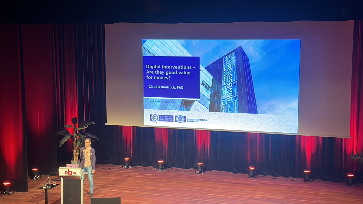 As we near towards the end of a fabulous <a href="/ESRII2023/">ESRII 2023 Amsterdam</a>, Claudia Buntrock is starting her keynote with a brief history of economic evaluation in healthcare. 

We need a focus on economics? There is a perception that our spending is too high &amp; unsustainable in healthcare. #esrii2023