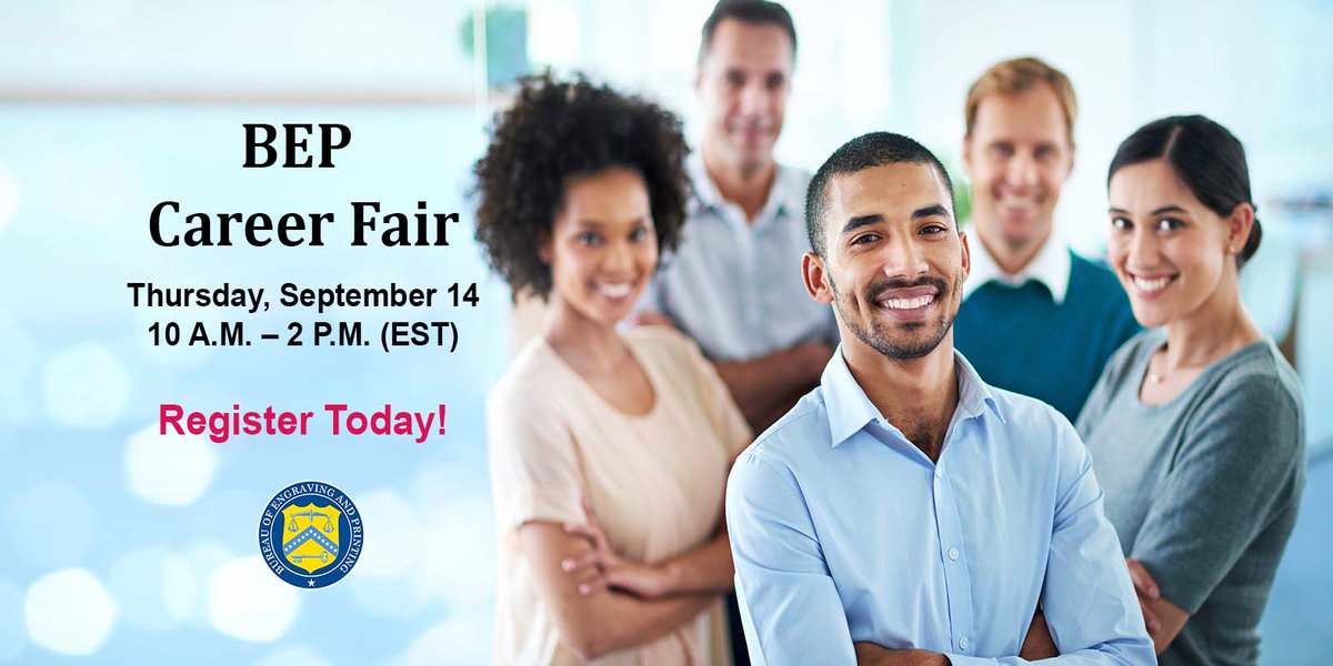 The @USTreasury BEP is hosting an in-person #Career Fair on Sept. 14, 2023, in its Annex building auditorium in Washington, D.C. Discover the wide range of careers in the world of #currency production. #Register @eventbright, eventbrite.com/d/dc--washingt… #jobs #event #STEM