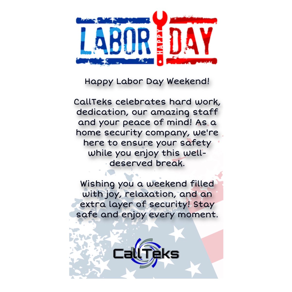 _CallTeks's tweet image. 🇺🇸Whishing you a wonderful and safe Labor Day weekend from the CallTeks family!