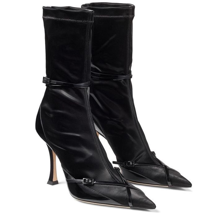 jimmy choo x mugler ankle boots