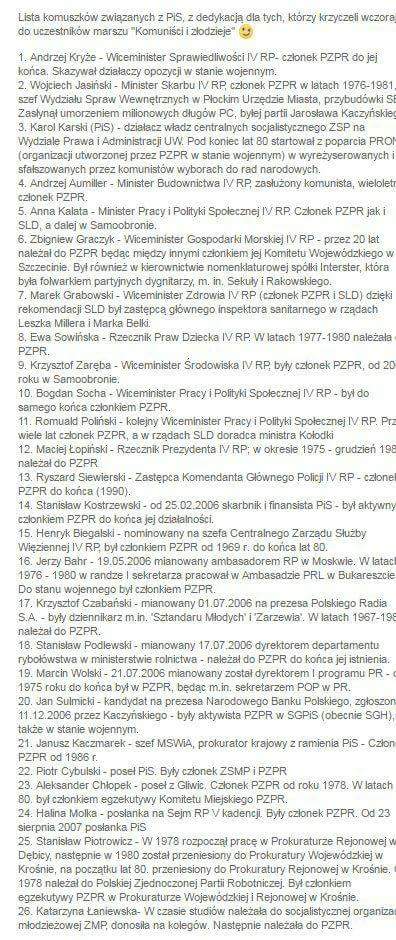 jarkono's tweet photo. Srebrników #Kaczyński'ego pilnował SBek #Kujda i sekretarka Jaruzelskiego B.#Skrzypek, w #TK bufetowa J.#Wolfgang i tow.#Piotrowicz, w sądach tow.#Kryże, w Sejmie @RyszardTerlecki i czołgista XII'70 #Krasulski, w IPN @Cenckiewicz, w TVP i tow.#Król u Dudy ideolog PZPR @AndZyberto https://t.co/SCuBVM3UEr