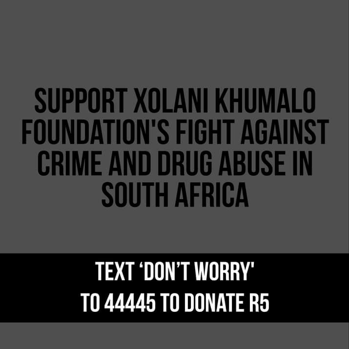 xkfoundation's tweet photo. Make a difference! SMS ‘Don’t worry' to the SMS code of your choice and donate from R5 - R30 to the Xolani Khumalo Foundation. For more information go to our website.

Together, let's fight crime and drug abuse in South Africa. 
#Donate4Change #SaferSA #DrugFreeSouthAfrica https://t.co/jxa8GL6Y1y