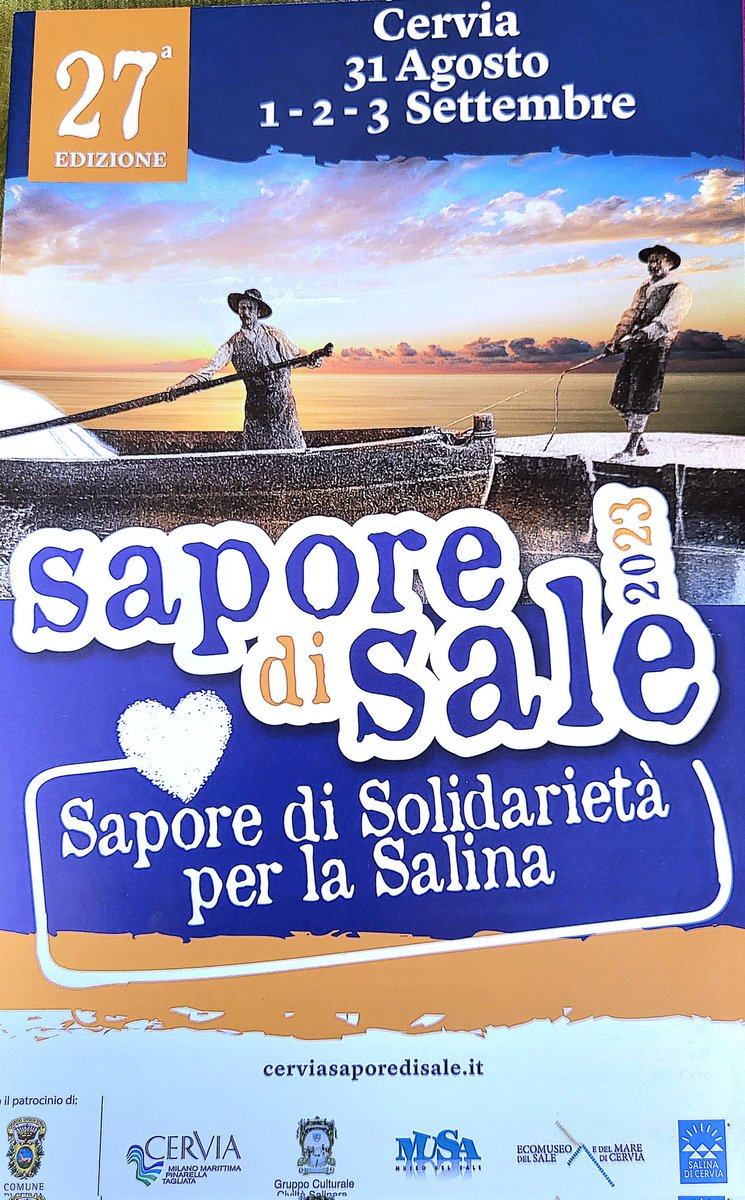 ginugiola's tweet photo. #Invito a #Cervia #2sept
3*#Forum 🌍 #SaltCitiesNetwork ⤵️
#CulturaHeritage
#futuro nel #passato
con #MargheritaSavoia #Gozo #Chioggia @cagliariturismo @VisitComacchio
@OTAiguesMortes
@TrapaniTurismo
@VivMilano @BergamoeC @SignorAldo @franco_sala @EmilianoVerga @GiovannaDiTroia https://t.co/SaOP42gMoV