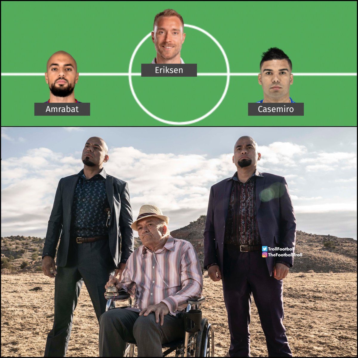 Manchester United's midfield trio