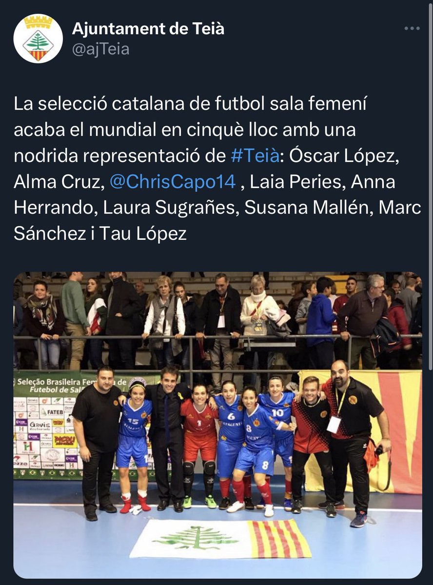 ChrisCapo14's tweet photo. Una gran capitana, et desitjo tots els exits com a entrenadora! @TeiaF5 https://t.co/uLb9ilxt1i