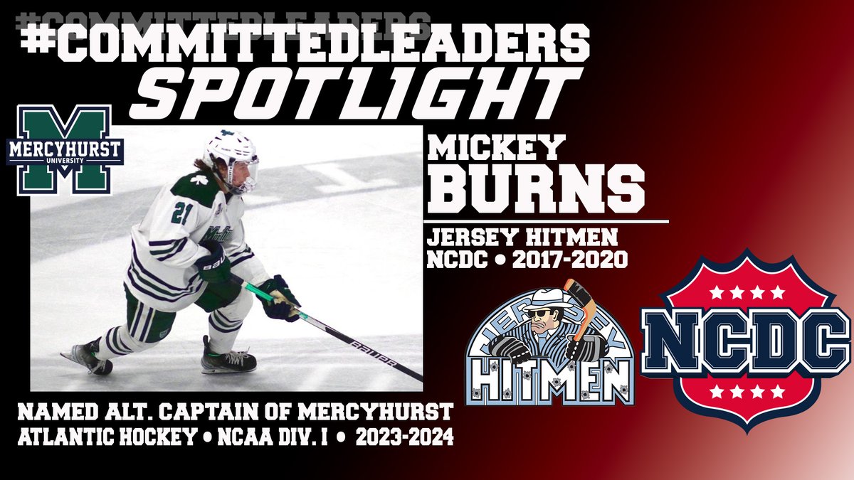 NCDCJrHockey's tweet image. #CommittedLeaders Spotlight #NCDCAlumni: Here's to a great upcoming 2023-24 for former @NJHitmen Captain Mickey Burns, who will sport an 'A' on his @HurstMensHockey jersey this season as an Alternate Captain

Burns' 45 goals in 2019-20 is an #NCDC record!

ncdchockey.com/committedleade…