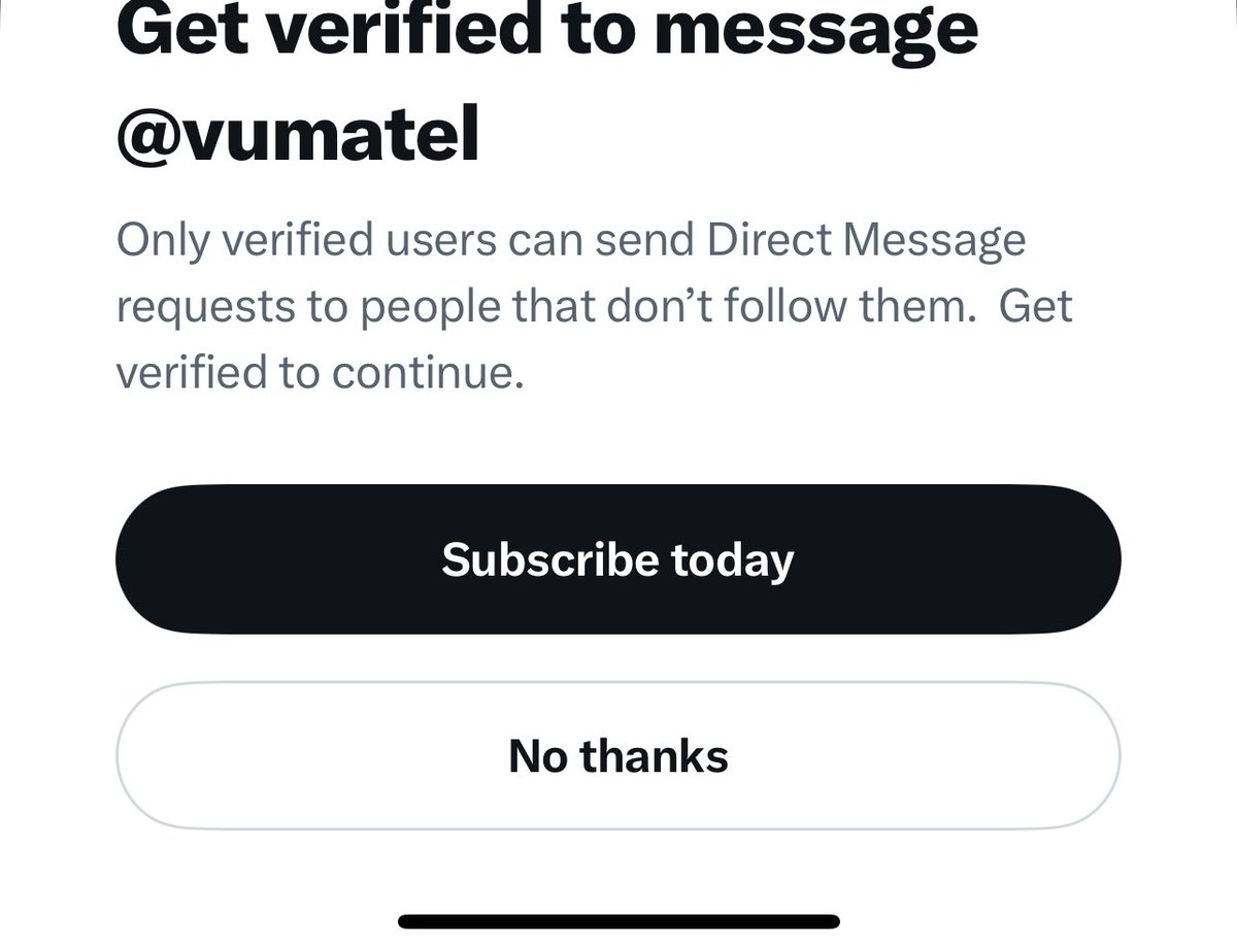 IndoniDevs's tweet photo. @vumatel I can’t DM it seems, how else can I contact you guys it’s urgent https://t.co/4pZuo57aTn
