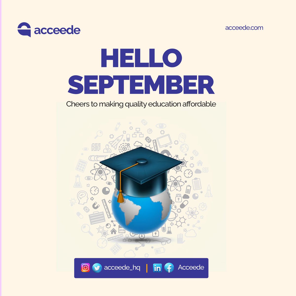 Acceede_hq's tweet photo. As the leaves change and a new season dawns, we continue to thrive and evolve. September is here, and it brings with it exciting opportunities for growth, innovation, and learning.

We are ever dedicated to making quality education affordable.
 
Happy New Month!

#backtoschool https://t.co/ZnTdAgWJgB