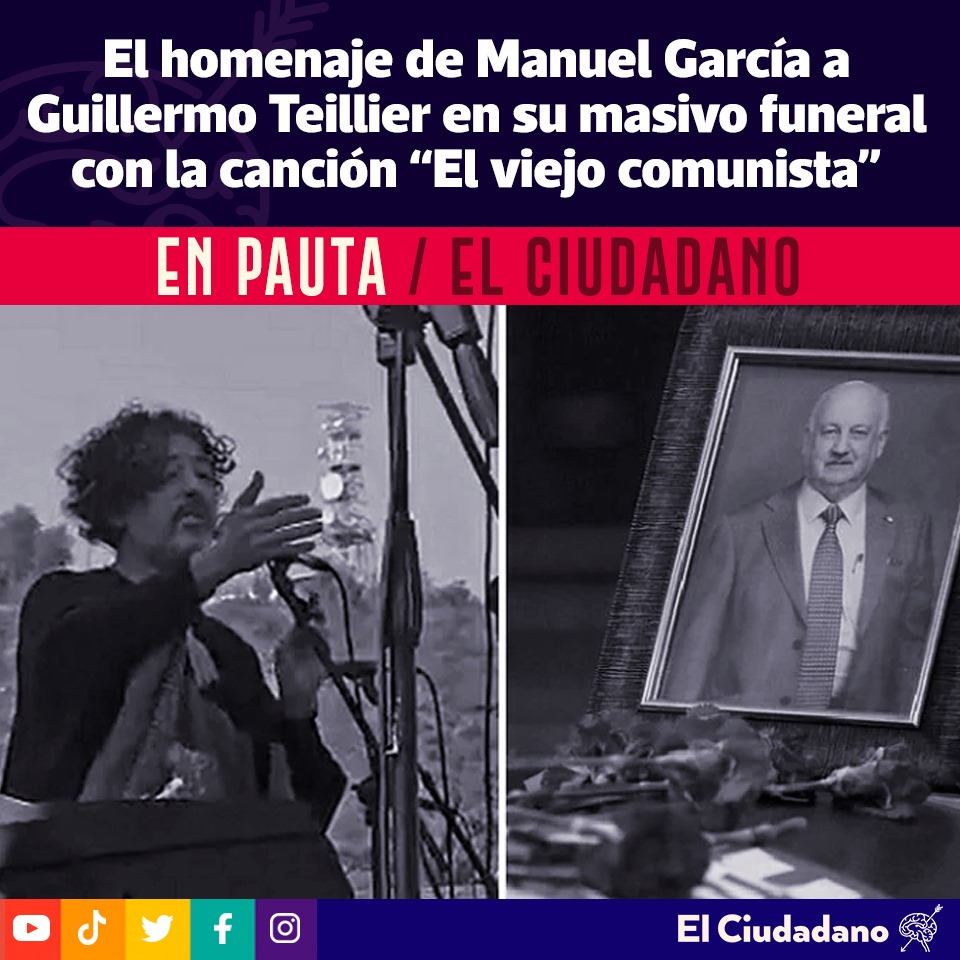 El_Ciudadano's tweet photo. “El Viejo Comunista” es una de las canciones íconos del cantautor chileno y que destacó en el sepelio del dirigente del Partido Comunista de Chile
Puedes leer más👉https://t.co/sRVRHRDE2S
#teillier #honorygloria #pc https://t.co/AdZuU3Pj75
