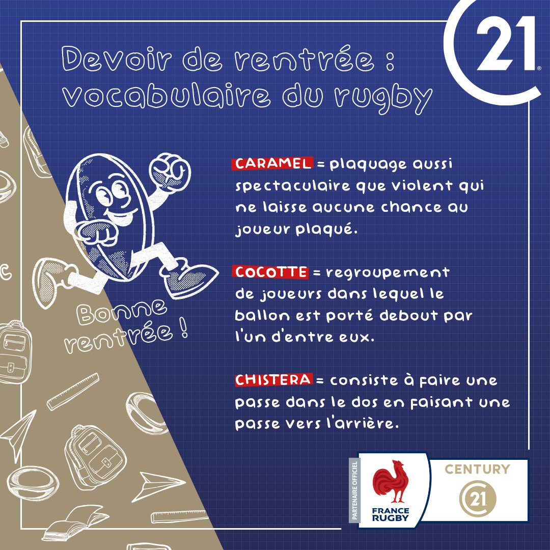 century21fr's tweet photo. C'est bientôt la rentrée !
Ce week-end, c'est l'occasion de réviser les bases du rugby 😃💪🏈

#rentreescolaire 
#NeFaisonsXV
#FranceRugby https://t.co/q3QBb5ScZC