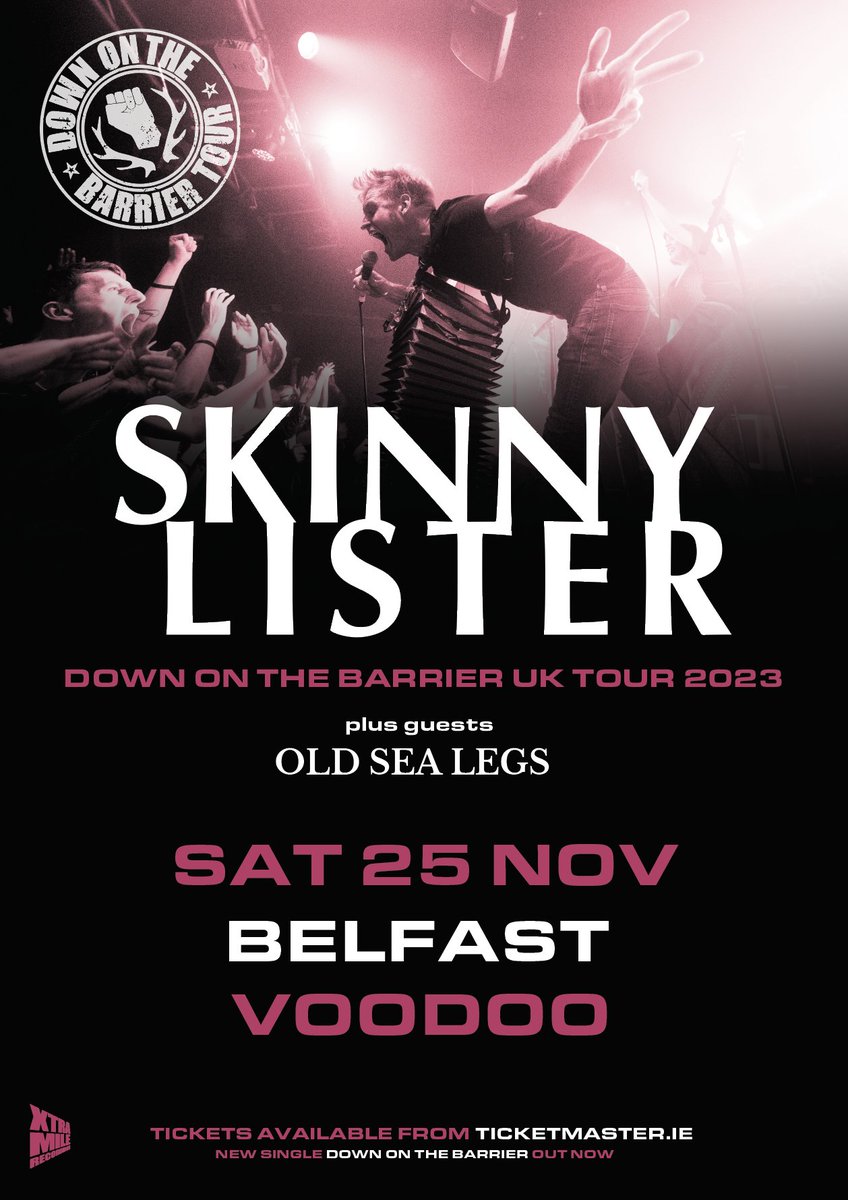 Belfast Live Music & Event News (@belfastgigs) on Twitter photo ✨ Dublin songwriter and performer <a href="/ItsOldSeaLegs/">Old Sea Legs</a> will join <a href="/SkinnyLister/">Skinny Lister</a> at Voodoo this November!
Tickets available via: bit.ly/SLnov25 ✨ Dublin songwriter and performer <a href="/ItsOldSeaLegs/">Old Sea Legs</a> will join <a href="/SkinnyLister/">Skinny Lister</a> at Voodoo this November!
Tickets available via: bit.ly/SLnov25