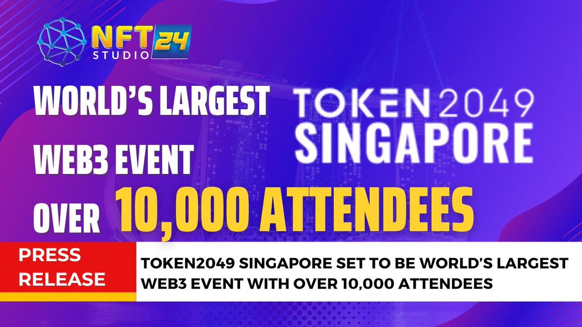 📢 **PRESS RELEASE** 🌐 📢 Calling all crypto enthusiasts and finance wizards! 🚀 #TOKEN2049 #pressrelease 🌐 NFTStudio24.com is thrilled to announce our MEDIA PARTNERSHIP with the World's Largest Web3 Event - @token2049 - SINGAPORE! 🌐 📅 Dates: 13-14 SEPTEMBER 2023 🏨…