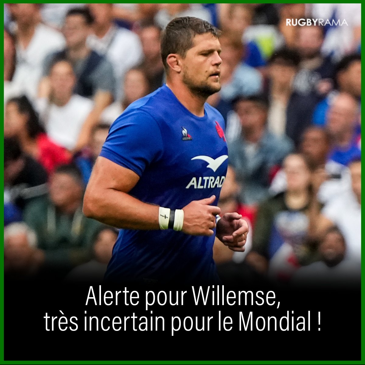RugbyramaFR's tweet photo. Blessé lors d'une séance individuelle chez lui, Willemse pourrait manquer la Coupe du monde !😮

Les infos > https://t.co/0CdrMlDBhZ https://t.co/Z1FHWmhP0x
