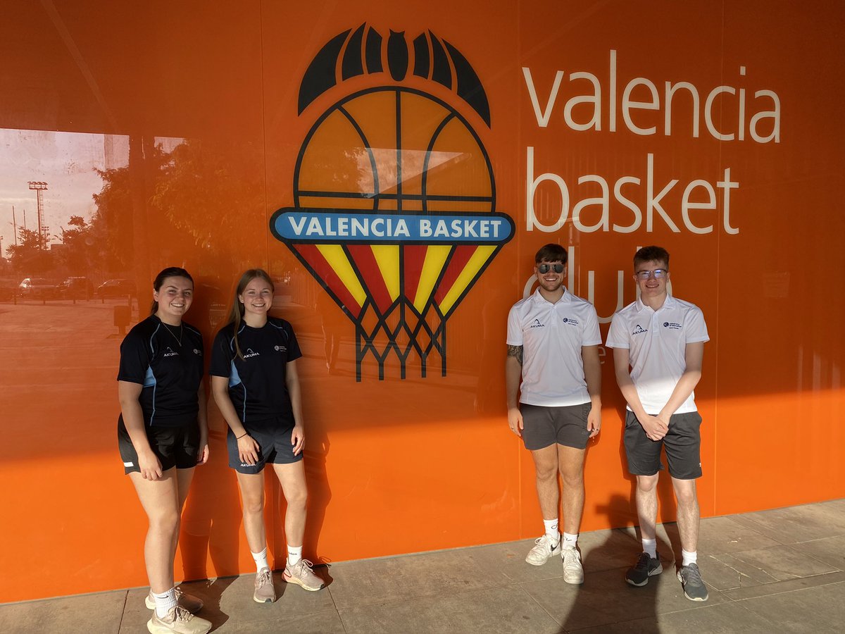 4 students on our <a href="/TheSSTofficial/">Sports Therapists</a> course are about to start their 4 week placement with Valencia Basket Club. A fantastic opportunity to learn at one of the best organisations in Europe.