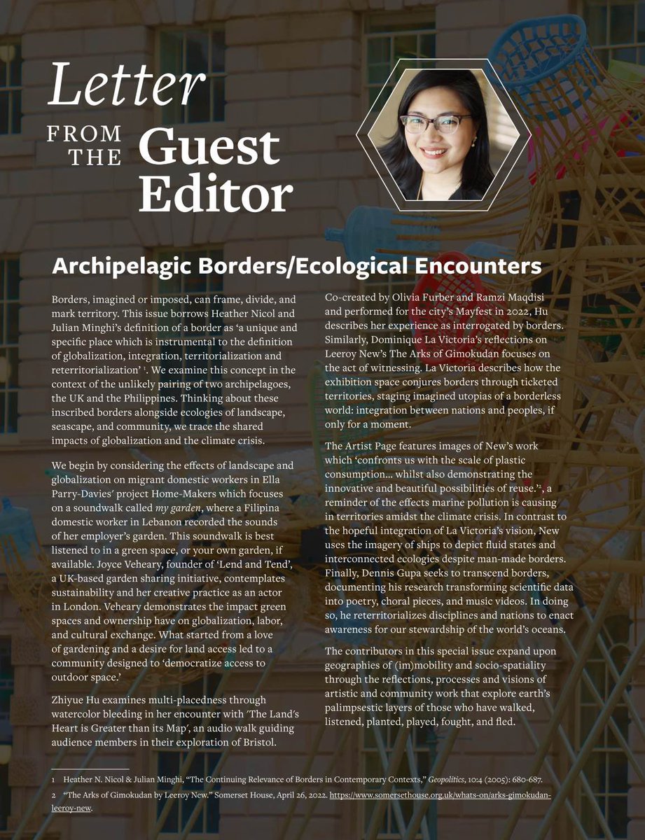 Happy to share that the issue I guest edited for CSPA is out! Special thanks to lead editors @EvelynOMalley and Jamie Morra for this opp and to all the brilliant contributors that made this issue what it is: <a href="/EllaParryDavies/">Ella Parry-Davies is mainly offline</a> <a href="/JoyceVeheary/">Joyce Veheary</a> <a href="/ZH_Tuz_Mew/">Dr Zhiyue Hu</a> Vix, <a href="/Lroynew/">Leeroy New</a> &amp; <a href="/dennisgupa/">Dennis Gupa</a>♥️