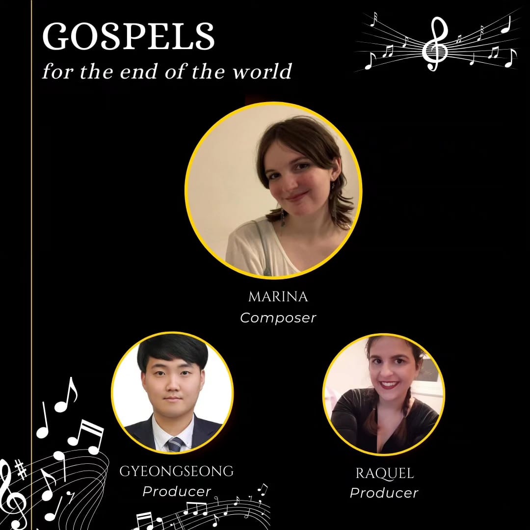 🎉Meet the Goldsmiths MA Musical Theatre Team🎉

Gospels for the End of the World

#NEXUSFestival #goldsmiths #musicaltheatre #music #theatre #musicals #play #theatreLife #livetheatre #localtheatre #musicaltheatrelife #NewMusicalTheatre #FringeFestival #NewWriting