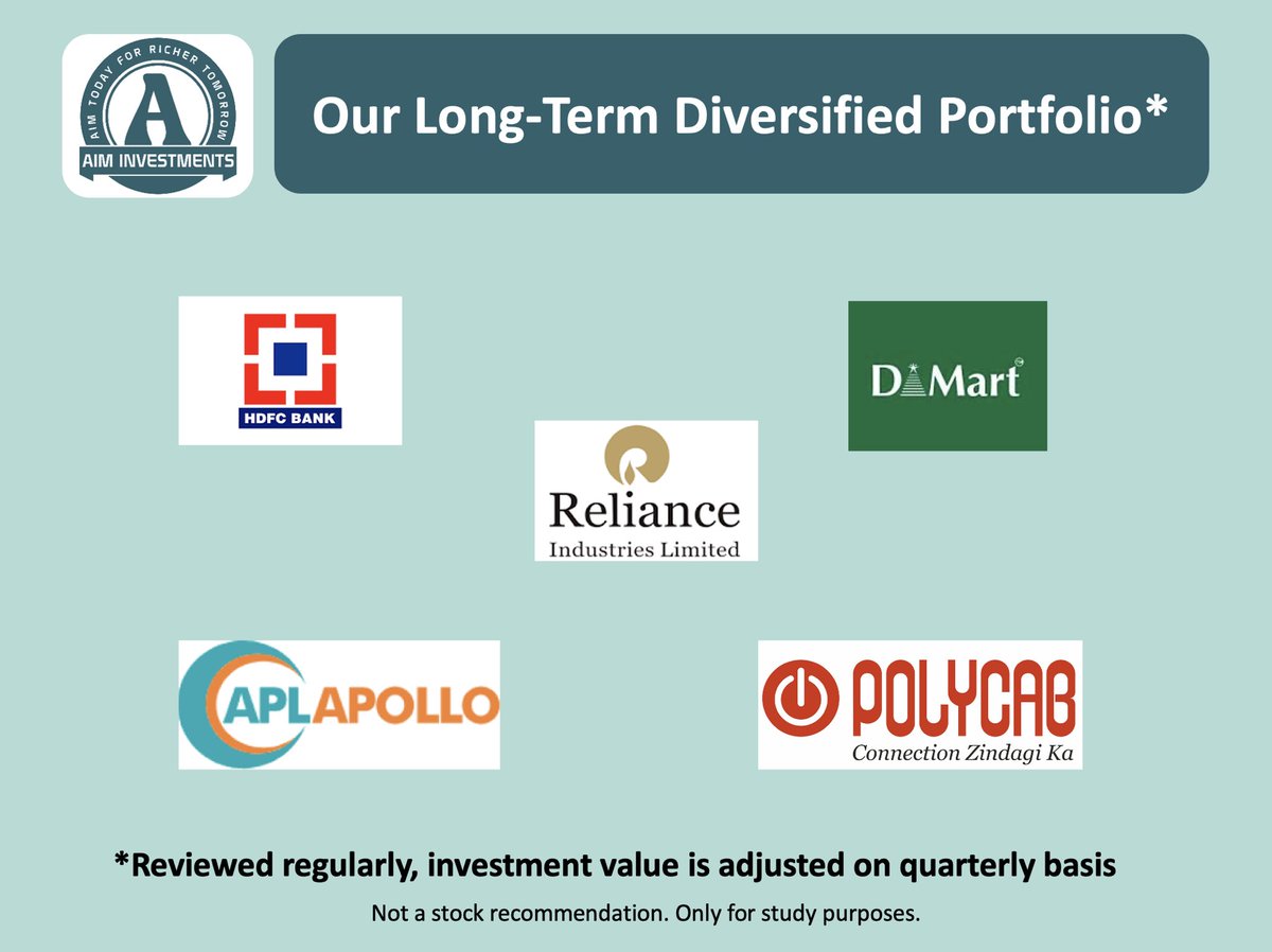 AimInvestments's tweet image. Our Investment Philosophy & Long Term Portfolio.
It takes time to become a successful Investor..
But we live in a world where everyone is time pressed.
We are providing here a systematic approach for busy professionals to start their journey towards successful.
Not an…