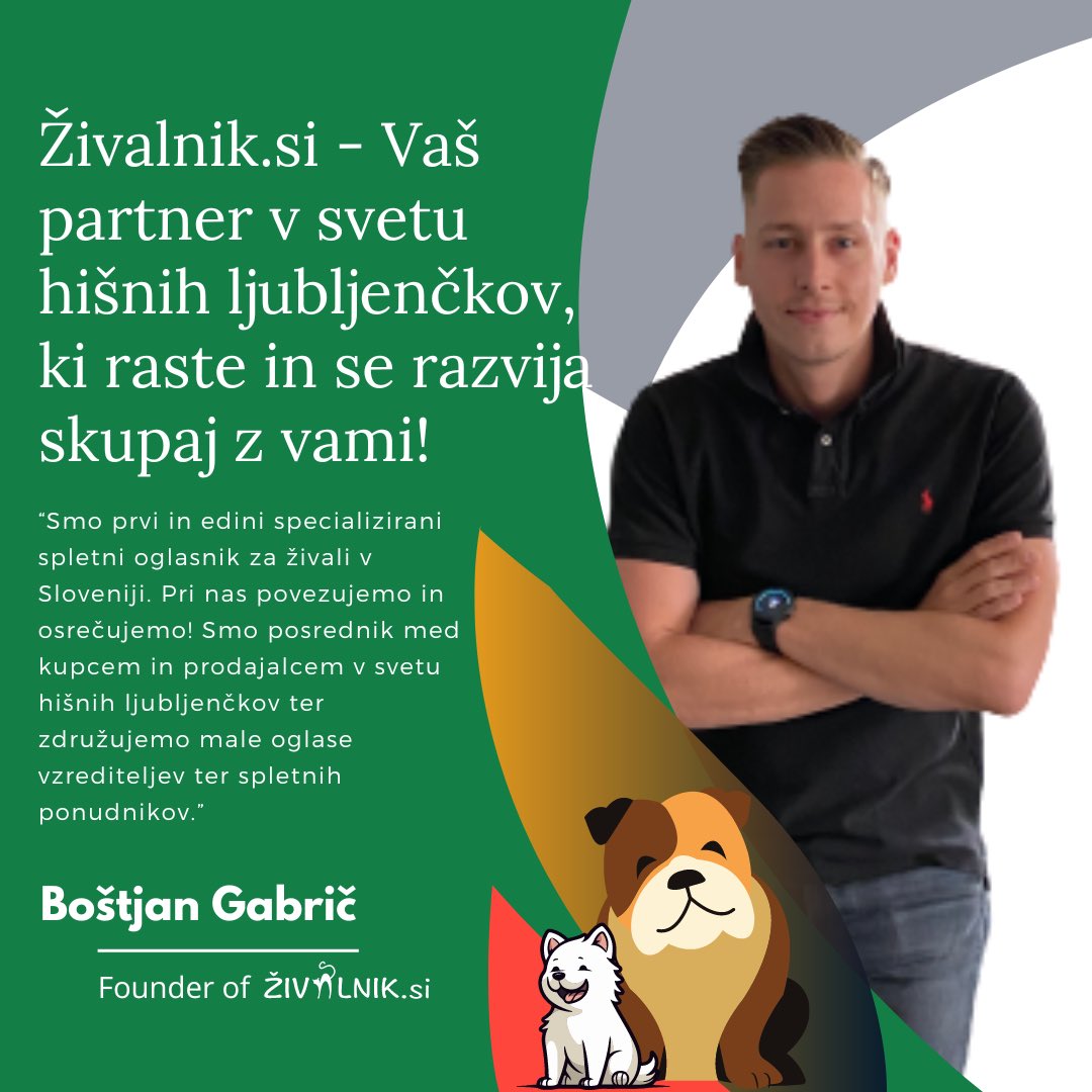 [Povezovanje je naše poslanstvo 🤝]

Skupaj gradimo skupnost, ki se osredotoča na dobrobit naših štirinožnih prijateljev.

Namig: Pripravljamo nekaj novega, kar bo resnično dvignilo ter še približalo uporabnost in dodano vrednost za vse ljubitelje živali na najvišjo raven. 🚀🐶