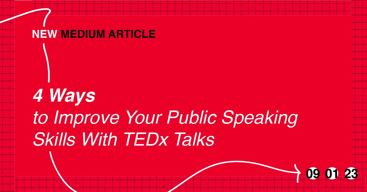 🎙️ Do you want to improve your public speaking? While, practice is the answer, observing the best is also going to tremendously help! And where can you observe the best? One of the options is watching TEDx Talks! 

Check it out by clicking the link in our bio!😊