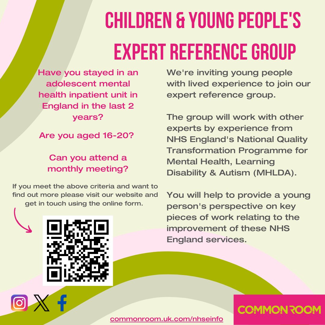 New opportunity, get in touch! commonroom.uk.com/nhseinfo