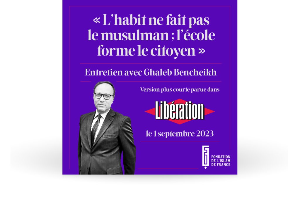 Dans l'entretien donné par <a href="/BencheikhGhaleb/">Ghaleb Bencheikh</a> à <a href="/libe/">Libération</a>, le pdt de la <a href="/FondIslamFR/">Fondation de l'Islam de France #FIF</a> revient sur le sujet de l'abaya et de son interdiction dans l'enceinte scolaire. 

fondationdelislamdefrance.fr/lhabit-ne-fait…