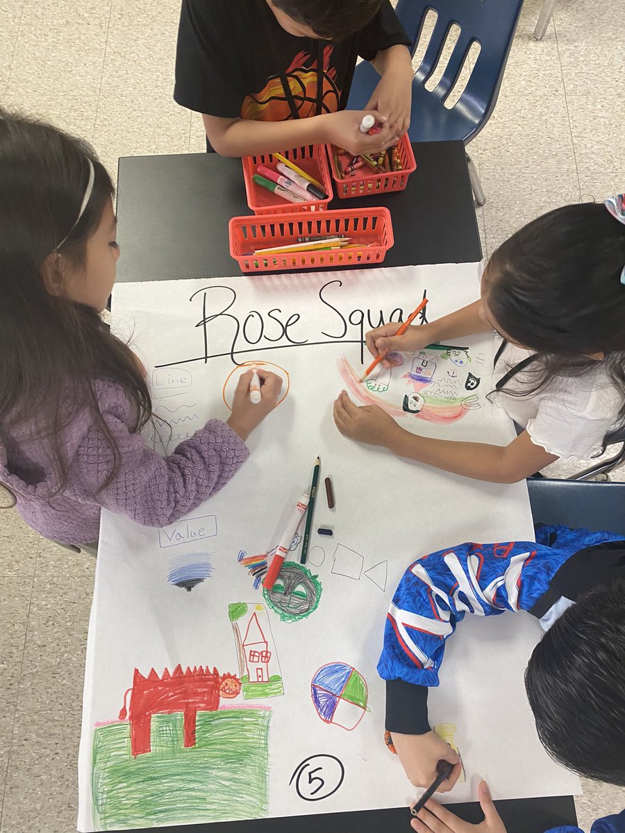 TheMrs_Madden's tweet photo. My 1st graders applying what they learned about the Elements of art and applying it to individual and collaborative artwork. @DunnES_AISD #myAldine  #VisualArts #ArtStudio118 https://t.co/DPQpXegPwX