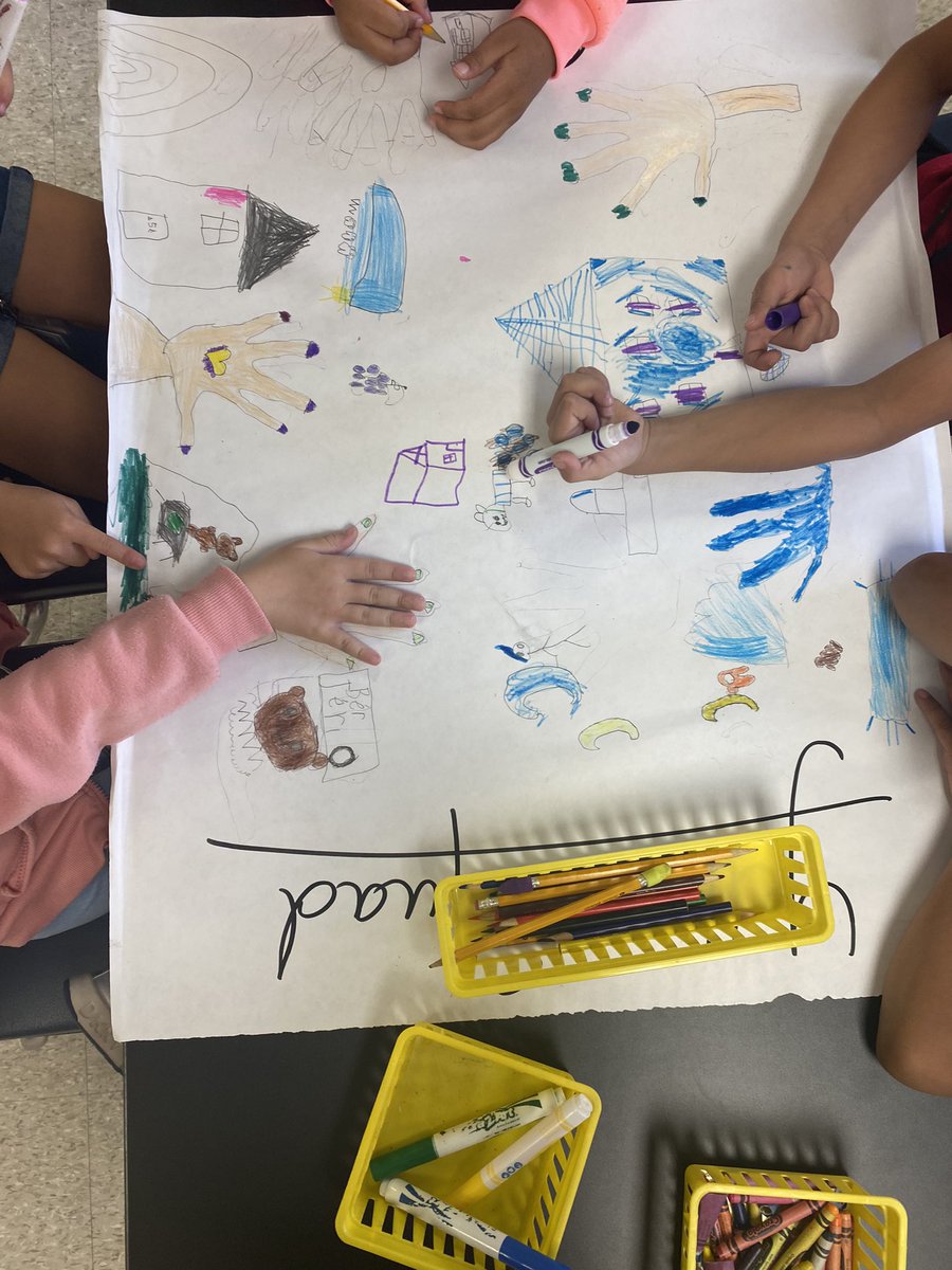 TheMrs_Madden's tweet photo. My 1st graders applying what they learned about the Elements of art and applying it to individual and collaborative artwork. @DunnES_AISD #myAldine  #VisualArts #ArtStudio118 https://t.co/DPQpXegPwX