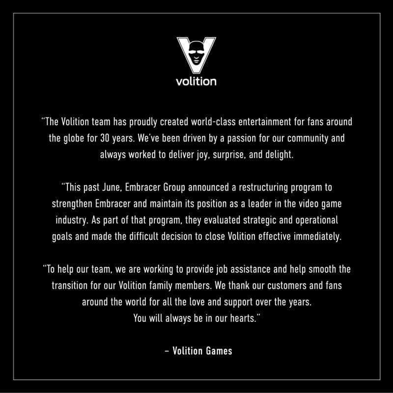 As many of you know, Volition closed it's doors yesterday. Both my partner and I are out of a job. If you have any open positions for Programming or UX Design, please let me know!