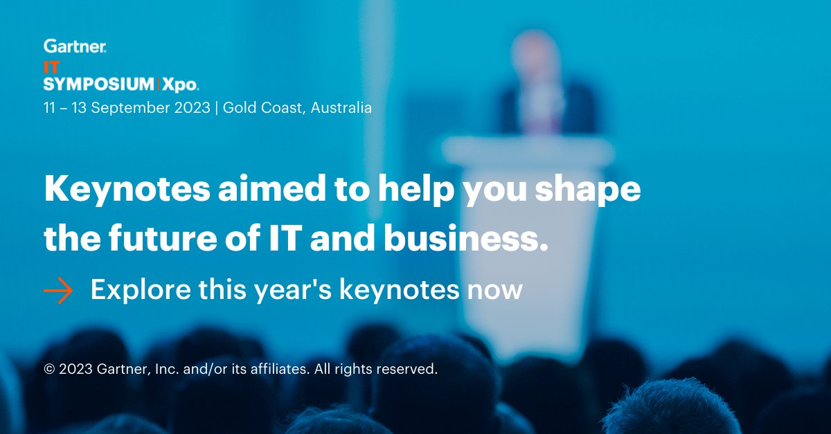 The world’s leading IT experts and thought leaders are ready to join you at Gartner IT Symposium/Xpo. Attend to hear what insights they have to share about the technology and trends shaping the future of IT and business: gtnr.it/3qL1K6R #GartnerSYM #CIO #IT