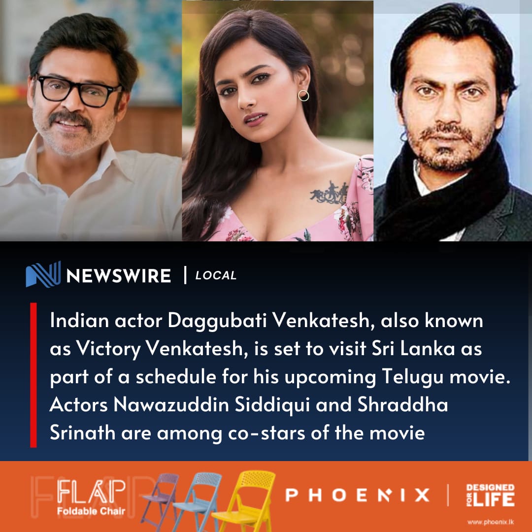 NewsWireLK's tweet image. Top Telugu star Venkatesh to shoot movie in Sri Lanka

D: newswire.lk/tolr