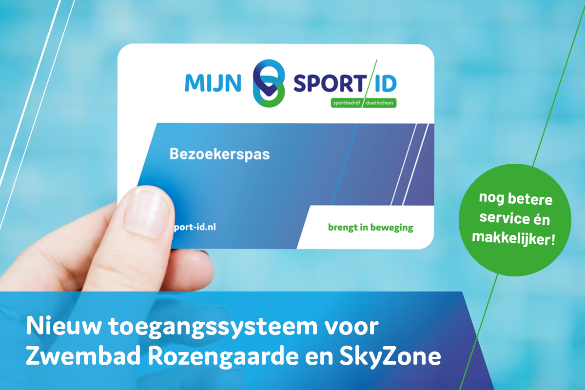 Vanaf maandag 4 september is het zover! Zwembad Rozengaarde en SkyZone starten dan met een nieuw toegangssysteem, genaamd Dataduiker. Deze overstap maakt het mogelijk om voor jou als bezoeker alle zaken online te regelen. 

We maken het je graag gemakkelijk bij Sport-ID!