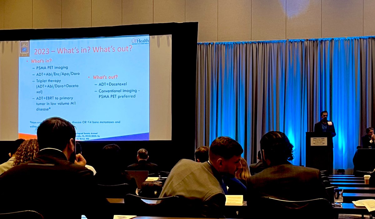 Starting out the conference weekend hearing from our chair, Dr. Balaji, presenting on hormone sensitive metastatic #ProstateCancer #FUS2023 #jaxurology <a href="/FlaUrological/">Florida Urological Society (FUS)</a> <a href="/SES_AUA/">Southeastern Section</a>