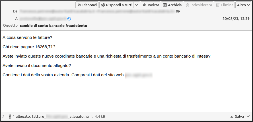AgidCert's tweet photo. 🇮🇹 Campagna Ransomware #Knight Lite con target #Italia

✉️ Oggetto:

➡️ cambio di conto bancario fraudolento
➡️ Richiesta di supporto

📎 Allegato: HTML

Dettagli e #IoC:

🔗 https://t.co/iPMlNQOsyc https://t.co/iataa7kmZc
