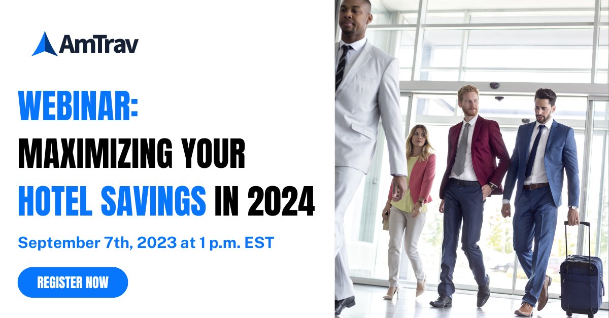 Got the #hotel pricing negotiation blues? We've got a #webinar for that! Join us on Thurs. Sep. 7 @ 1pm ET to learn the tricks of the negotiation trade from our experts and your #travelmanager peers.

Save your spot 👉 hubs.ly/Q020PngM0

#businesstravel #corporatetravel