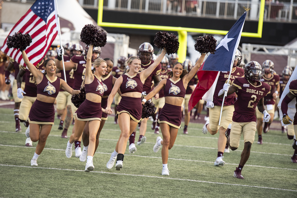 txst's tweet photo. Show some Bobcat Pride today by sporting maroon and gold for #CollegeColorDay. #TXST https://t.co/xW7MsXe1i6