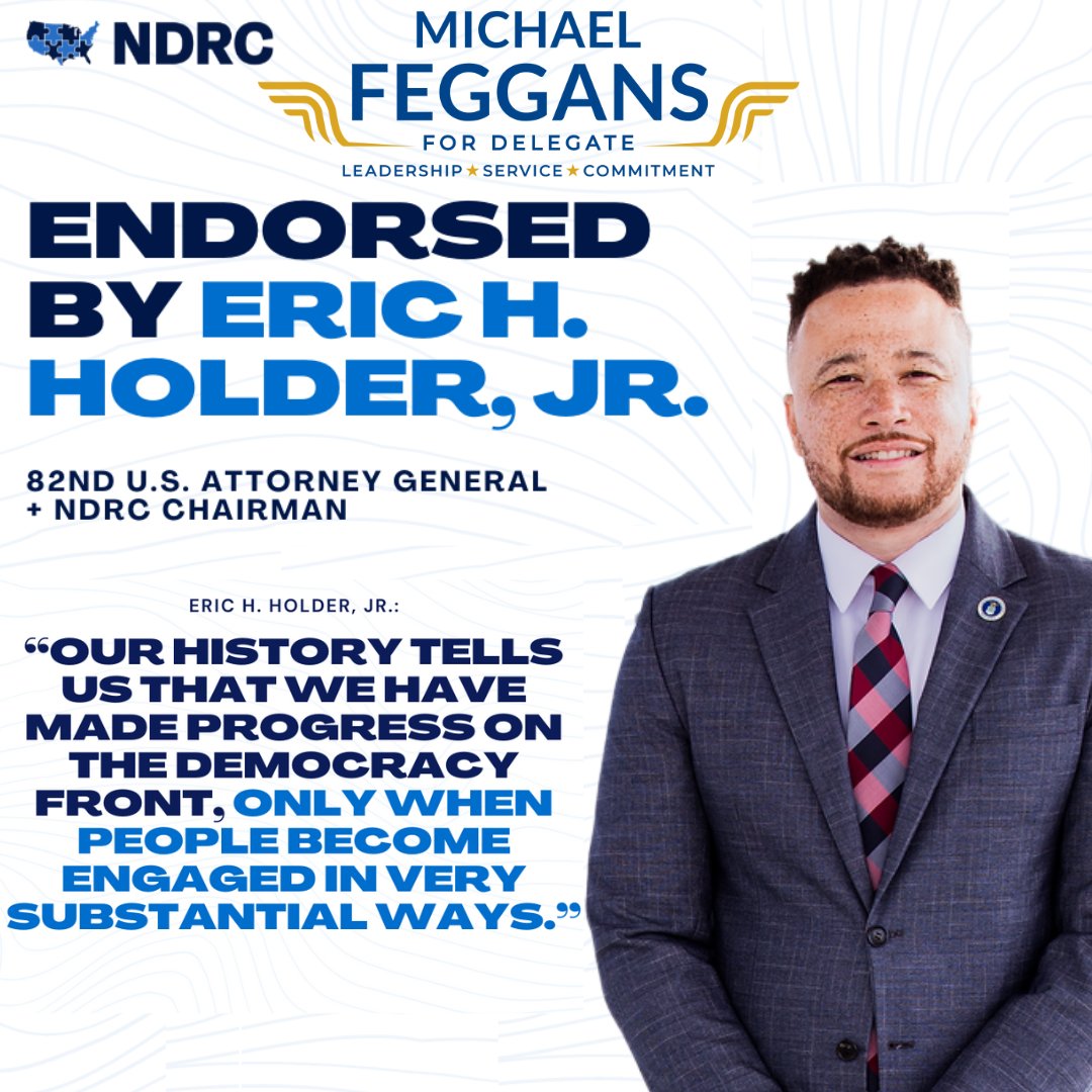 MikeFeggans's tweet image. Thank you to AG @EricHolder and @DemRedistrict for this endorsement. 

With the recent attacks on voting rights, we must continue to push for a future where *all* Virginians have their voices heard, and their votes counted.🗳️💪

#AimHighVB
#DemocracyDefender