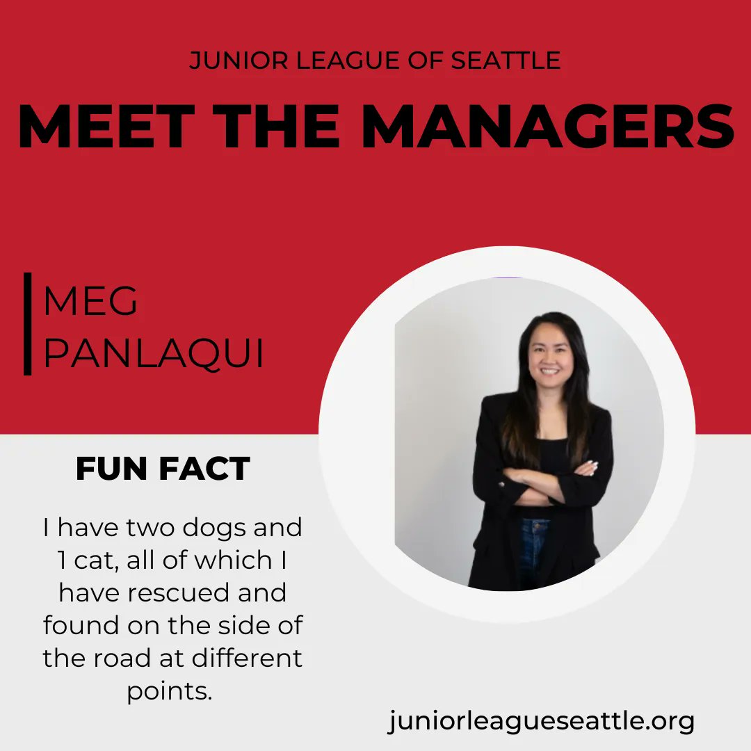 JrLeagueSeattle's tweet photo. Continuing our Meet the Managers series with our FUNdraising Events Manager!

We're so looking forward to all the events Meg and her committee will come up with this year!

#WhyIJLS #JrLeagueSeattle #NonprofitLeadership #NonprofitImpact #Fundraising https://t.co/TYY7Y192bP