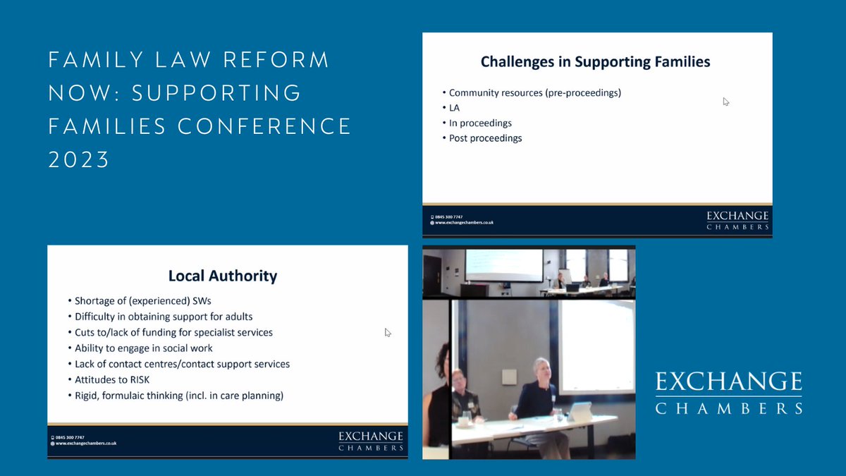 Celestine Greenwood from Exchange Chambers spoke at today's <a href="/ReformFamily/">Family Law Reform Now</a>'s Supporting Families Conference on ‘The challenges for practitioners and parents within care proceedings', and ‘Keeping families together – is that possible in 26 weeks?' #familylaw